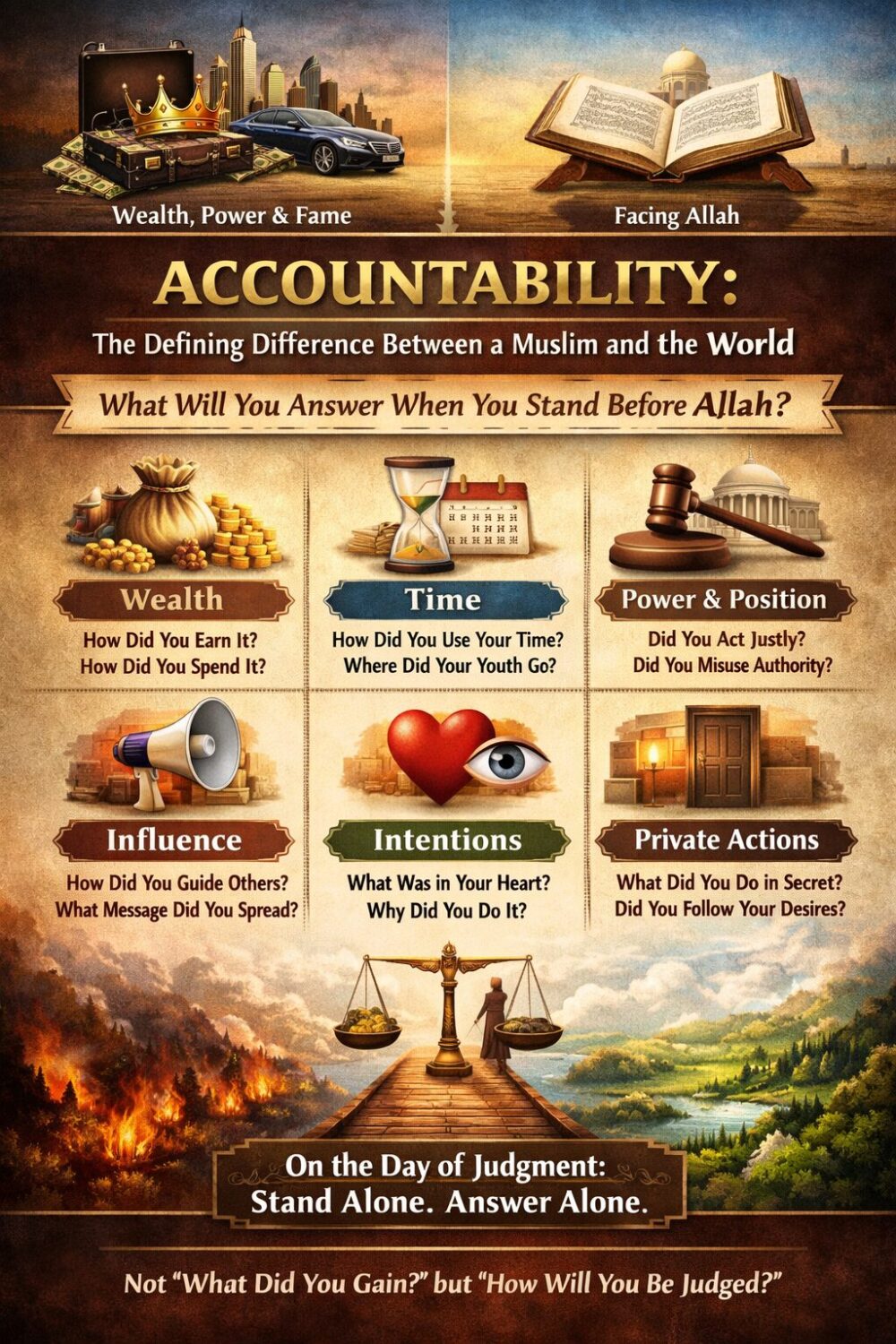 Accountability- The Defining Difference Between a Muslim and the World accountability
